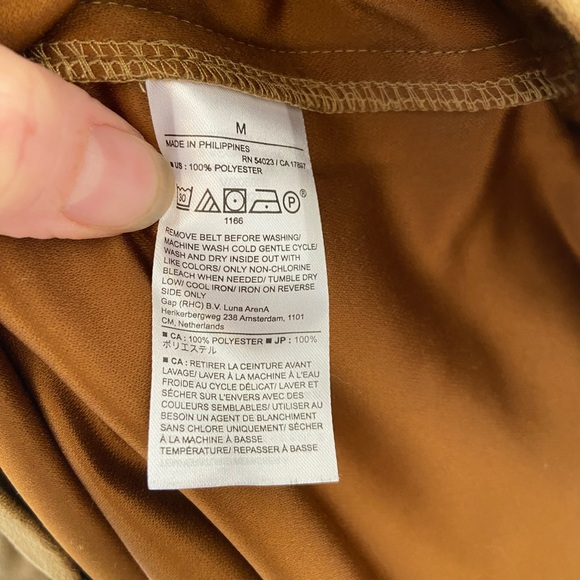 NWT Banana Republic Brown Vegan Suede Short Sleeve Shirtdress Size M - Picture 4 of 9